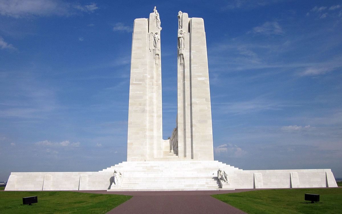 Der kanadischer Memorialpark Vimy in Arras